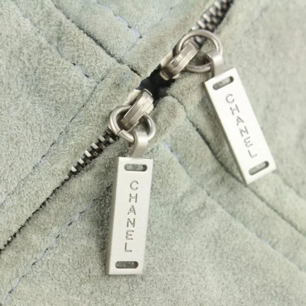Chanel Grey Suede Flat Chain Crossbody Bag 1c815a
